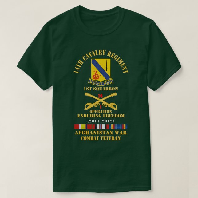 Camiseta Regimento de Cavalaria de 14 com Esquadrão de rua  (Frente do Design)