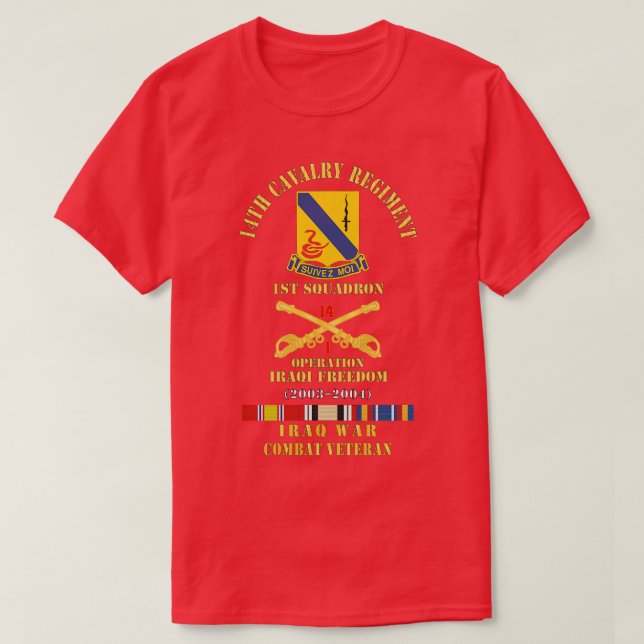 Camiseta Regimento de Cavalaria de 14 com Esquadrão de rua  (Frente do Design)