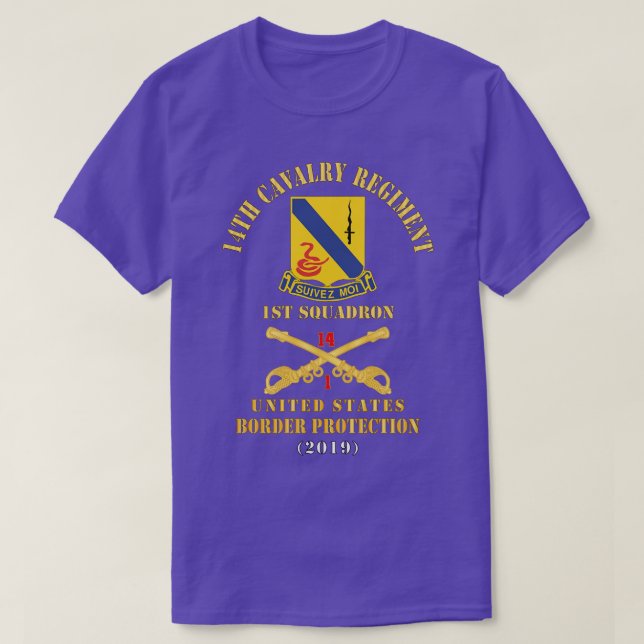 Camiseta Regimento de Cavalaria de 14 com Esquadrão de rua  (Frente do Design)