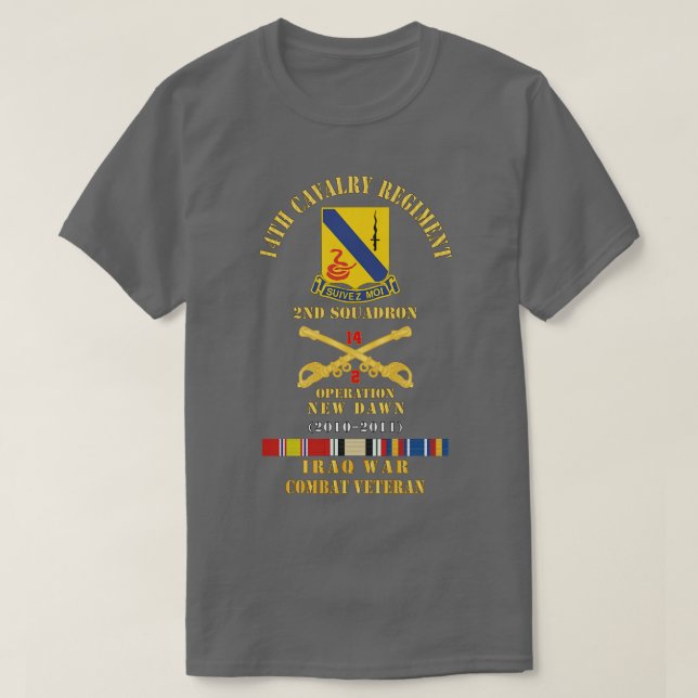Camiseta Regimento de Cavalaria de 14 com Esquadrão de segu (Frente do Design)