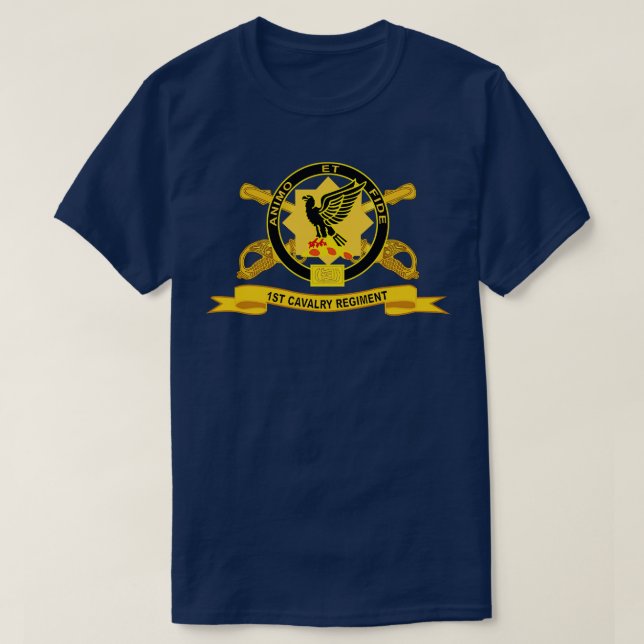 Camiseta Regimento de Cavalaria de 1rua com Br Ribbon (Frente do Design)