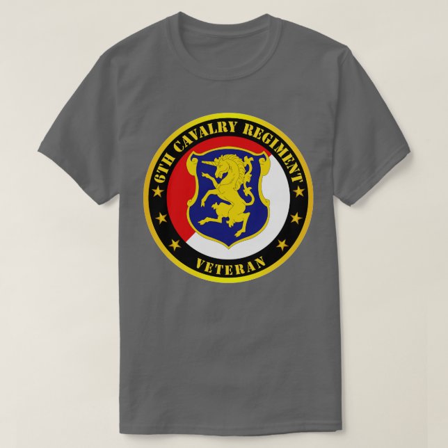Camiseta Regimento de Cavalaria de 6 Veteran (Frente do Design)