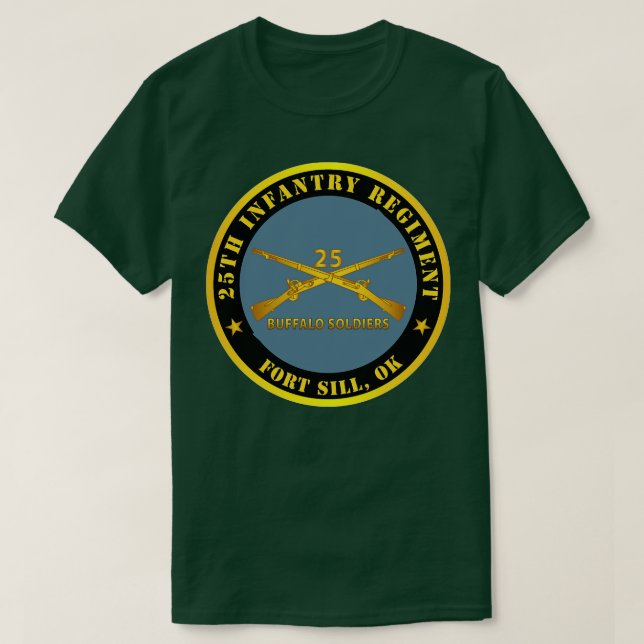 Camiseta Regimento de Infantaria de 25 Fort Sill OK Buffalo (Frente do Design)