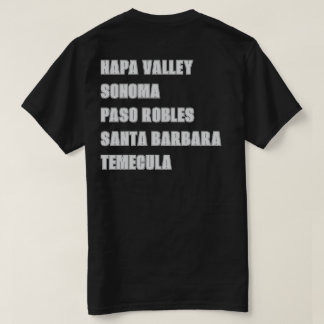 Camiseta Regiões Vitícolas Da Califórnia Napa Frente Negra 