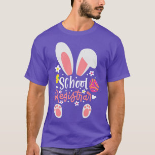Camiseta Registrador de Páscoas do Bunny School Registrar
