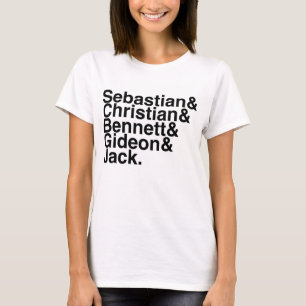 Camiseta Registre o noivo Sebastian, cristão, Bennett…
