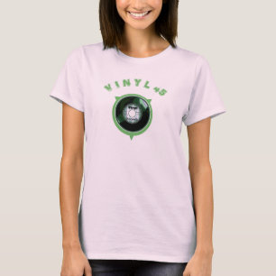 Camiseta Registro 3 do verde do vinil 45