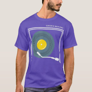 Camiseta Registro Clássico de Vinilo Virar Mesa DJ Disco J