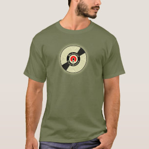 Camiseta Registro de vinil Rockabilly do vintage