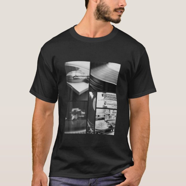 Camiseta Registro de vinilo Preto (Frente)