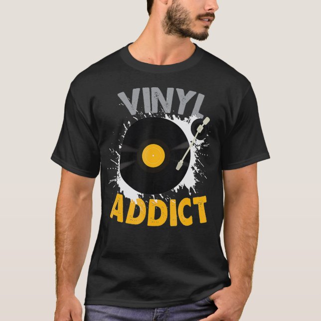Camiseta Registro de vinilo - Vinil Addict DJ Audiophile LP (Frente)