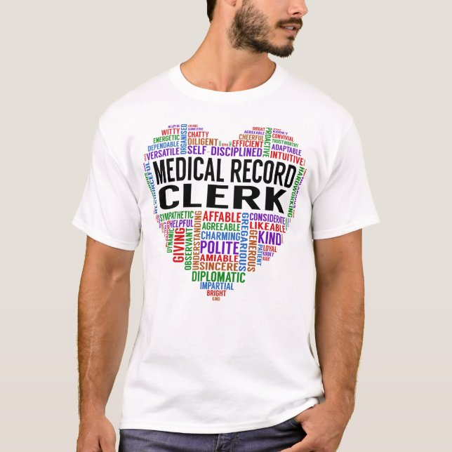 Camiseta Registro Médico Coração do Empregado (Frente)