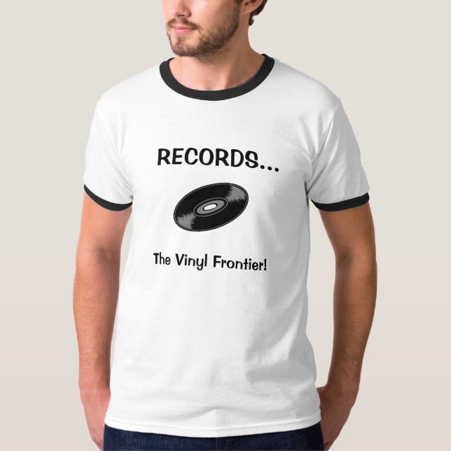 Camiseta REGISTROS… A fronteira do vinil! (Frente)