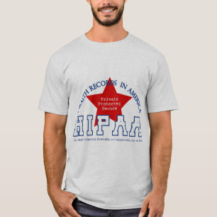 Camiseta Registros de Saúde na Segurança Protegida Privad