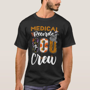 Camiseta Registros Médicos Equipe Boo Halloween Corresponde