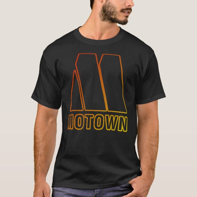 Camiseta Registros Motown - Logotipo delineado   (Frente)