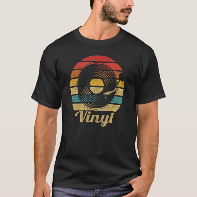 Camiseta Registros Verdadeiros do Retro Vinyl Vintage Playe (Frente)