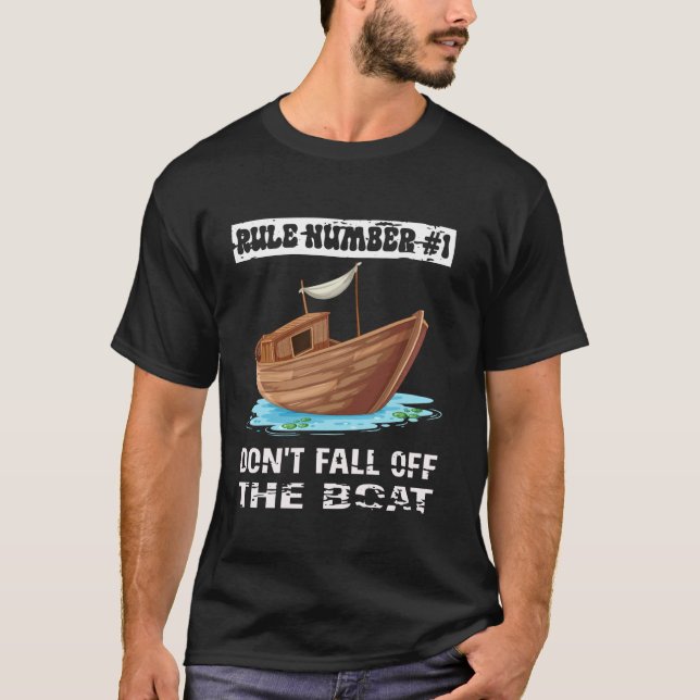 Camiseta Regra #1 Não Caia do Barco (Frente)