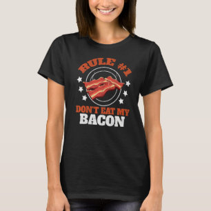 Camiseta Regra 1 Não Coma Meu Churrasco de Bacon Grelha Por