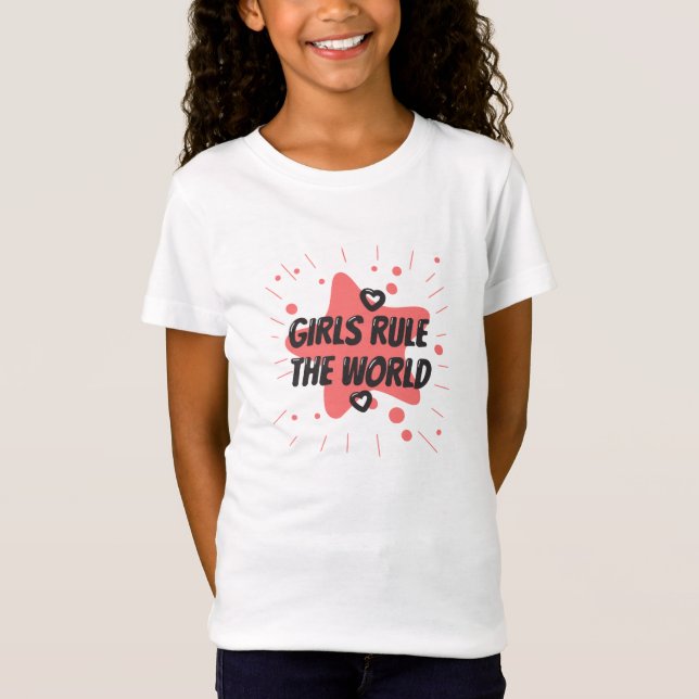 Camiseta Regra da Menina A Camisa-T da Criança Mundial (Frente)