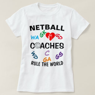 Camiseta Regra de Coaches de Netball Posições Personaliza