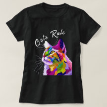 Regra de Gatos Editáveis Multicolores de Estilo de