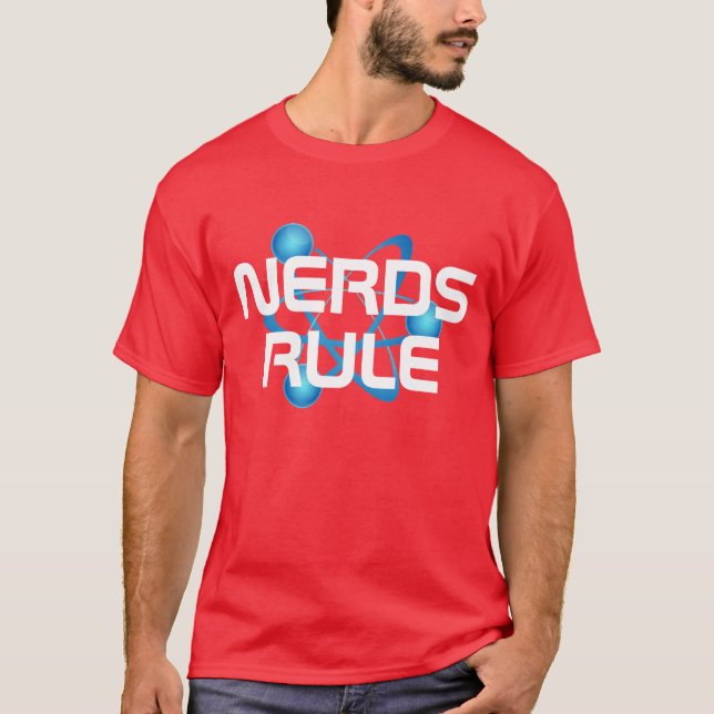 Camiseta Regra de Nerd legal com Símbolo Atom (Frente)