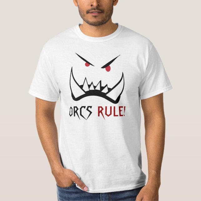 Camiseta Regra de Orcs, t-shirt do monstro (Frente)