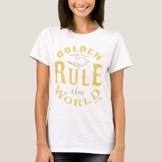 Camiseta Regra de ouro do vintage do t-shirt das senhoras o