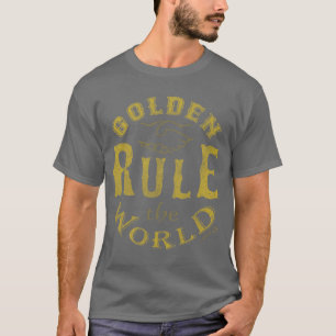 Camiseta Regra de ouro escura do vintage do t-shirt dos