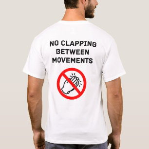 Camiseta Regra Divertida de Música Clássica SEM APLAUSOS Te