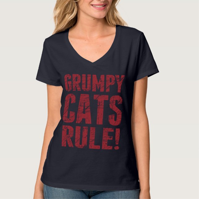 Camiseta Regra dos Gatos Grumpy! (Frente)