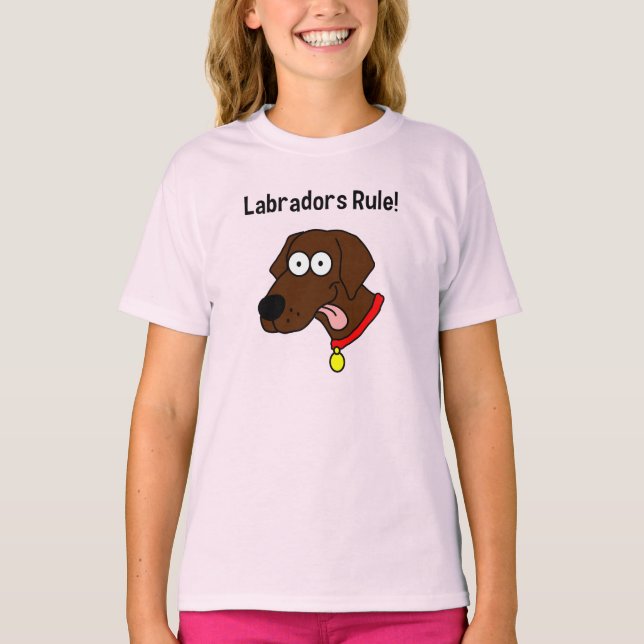 Camiseta "Regra dos Labradores!" Chocolate Labrador T Shirt (Frente)