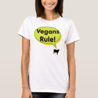 Camiseta Regra dos Vegans! Design verde
