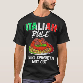 Camiseta Regra Italiana Twirl Spaghetti Not Cut Itália Itál