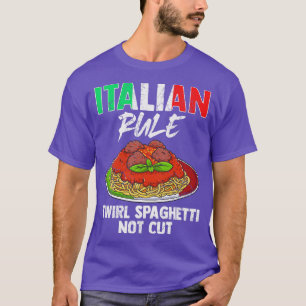 Camiseta Regra Italiana Twirl Spaghetti Not Cut Itália Itál