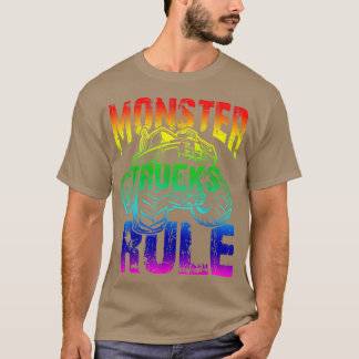 Camiseta Regra Monster Trucks no topo do Rainbow 2