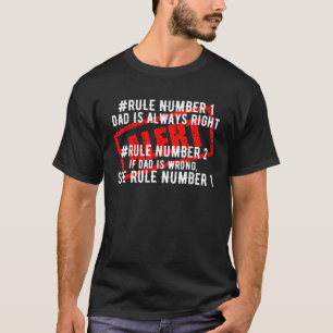 Camiseta Regra Número 1 Pais Adultos Engraçados Sempre Dire