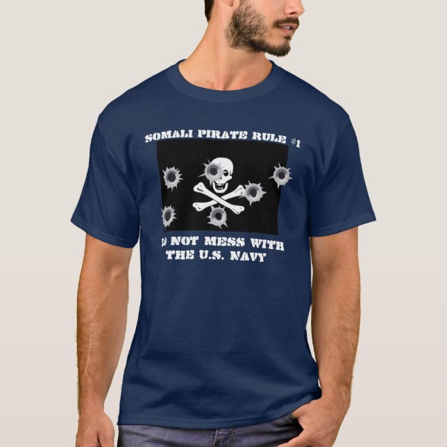 Camiseta Regra somaliana #1 do pirata (Frente)
