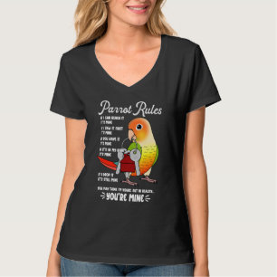 Camiseta Regras da Casa de Papagaios É Minha Eu Bochecha Ve