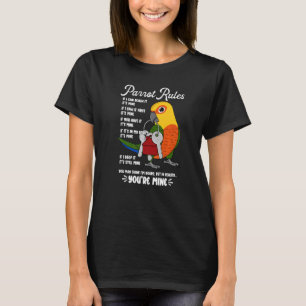 Camiseta Regras da Casa de Papagaios É Minha Jenday Conure 