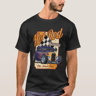 Camiseta Regras da Escola Antiga da Garagem de Hot Rod