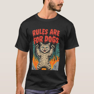 Camiseta Regras de Amante de Gato Engraçado São Para Cães G