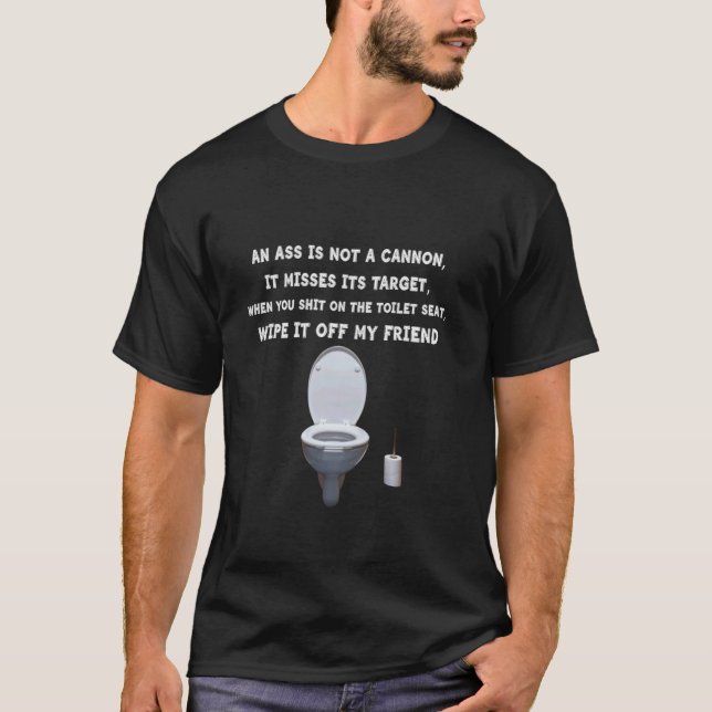 Camiseta Regras de design de banheiro (Frente)