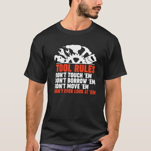 Camiseta Regras de Ferramenta Mecânica (Frente)