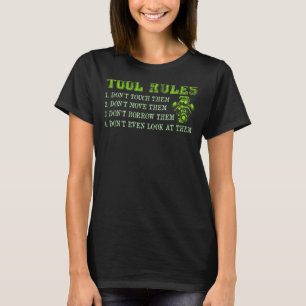 Camiseta Regras de ferramenta Mecânica de carro