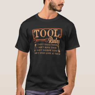 Camiseta Regras de Ferramentas de Garagem Mecânico de Carro