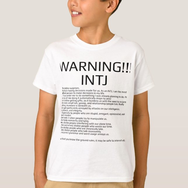 Camiseta Regras de INTJ (Frente)