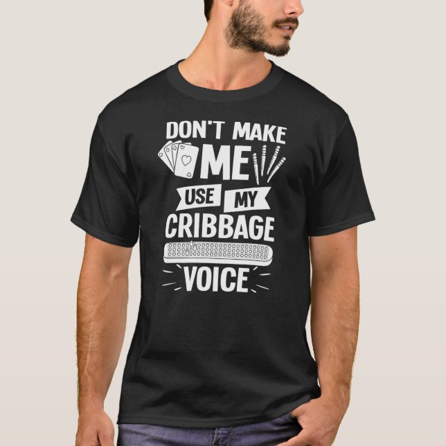 Camiseta Regras de jogo do jogador de Conselho de Cribbage  (Frente)
