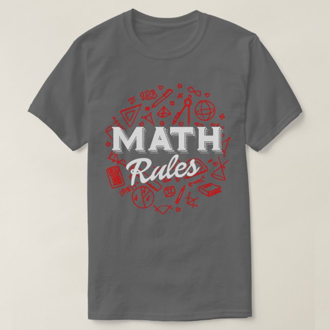 Camiseta Regras de matemática (Frente do Design)